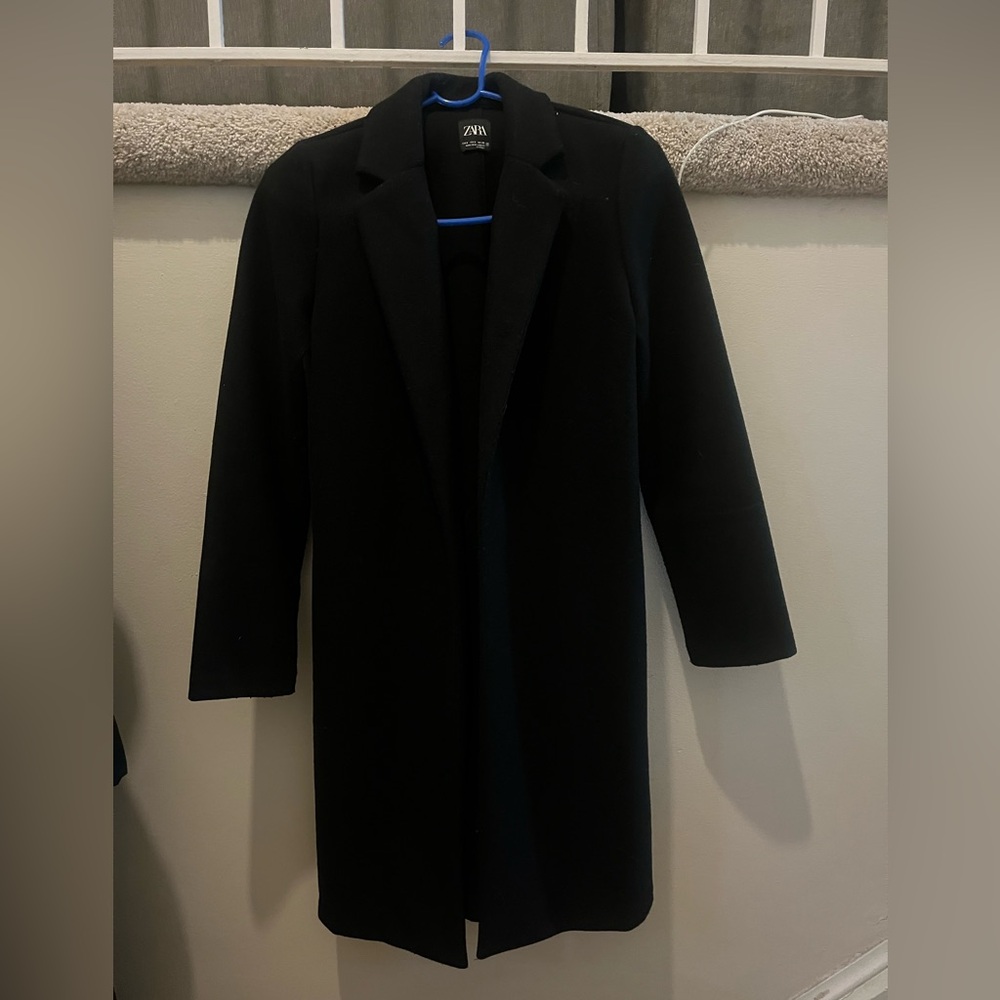 Zara Classic Black Overcoat